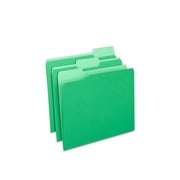 Staples Colored Top-Tab File Folders 3 Tab Green Letter Size 100/Pack TR224543