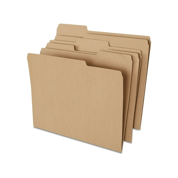 HITOUCH BUSINESS SERVICES File Folders 1/3 Cut Letter Size Kraft 100/Box TR509315/509315