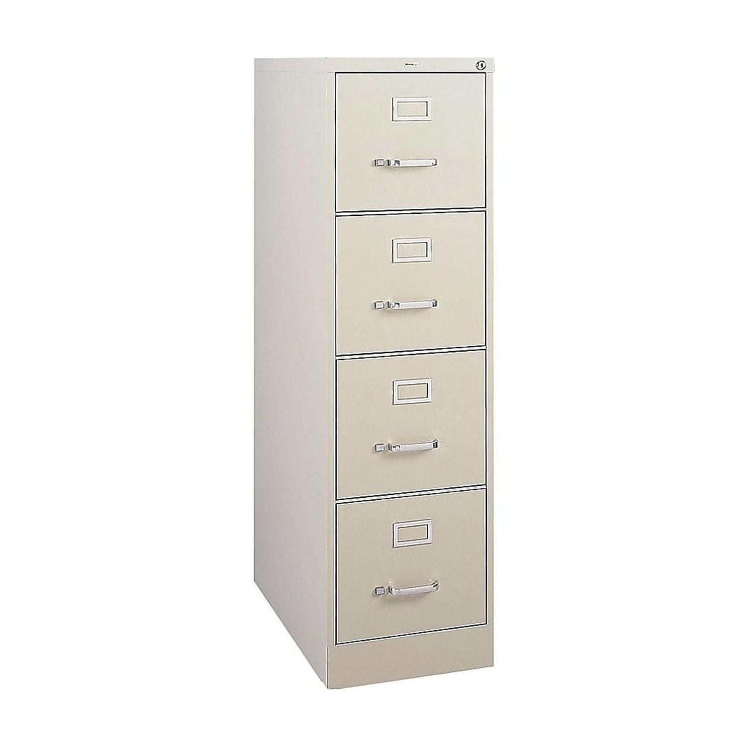 Putty Beige Metal 4-Drawer Lockable Vertical File Cabinet