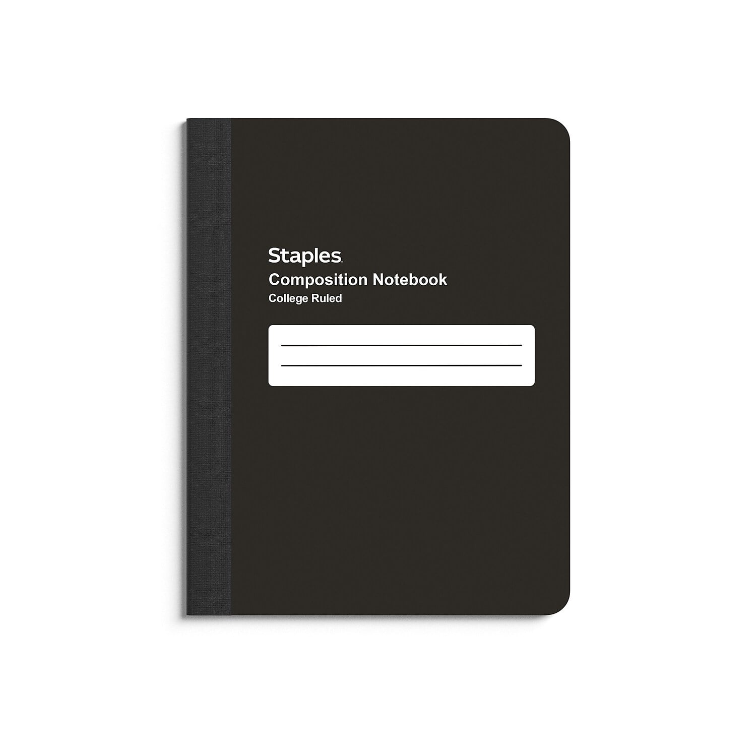 Staples Composition Notebook 9.75" x 7.5" College Ruled 70 Sh. Black