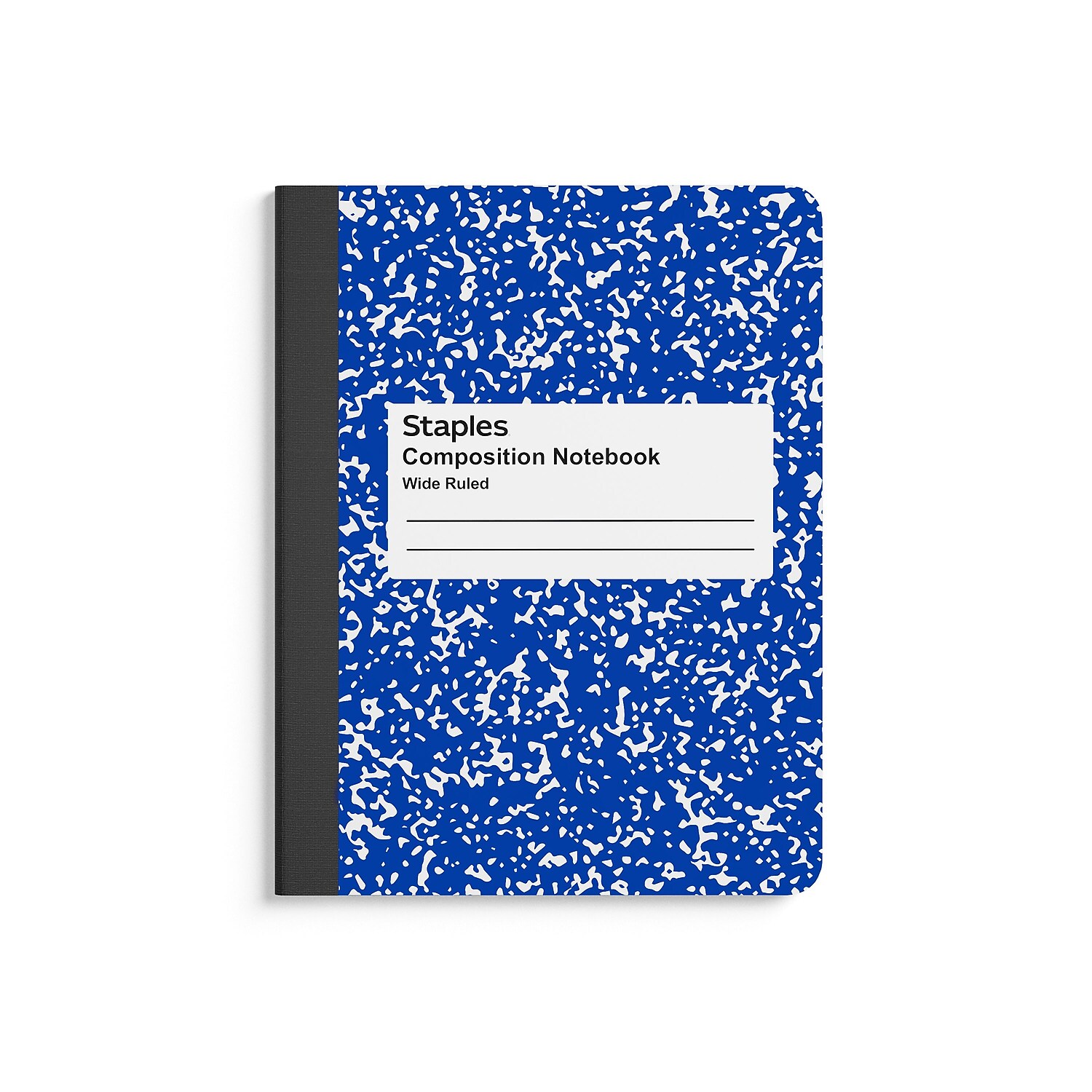 Staples Composition Notebook 9.75" x 7.5" Wide Ruled 100 Sh. Blue 639653