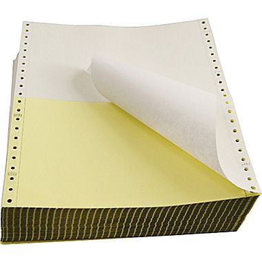 Staples Computer Paper, 9 1/2" x 5 1/2", White/Canary, 2 Part
