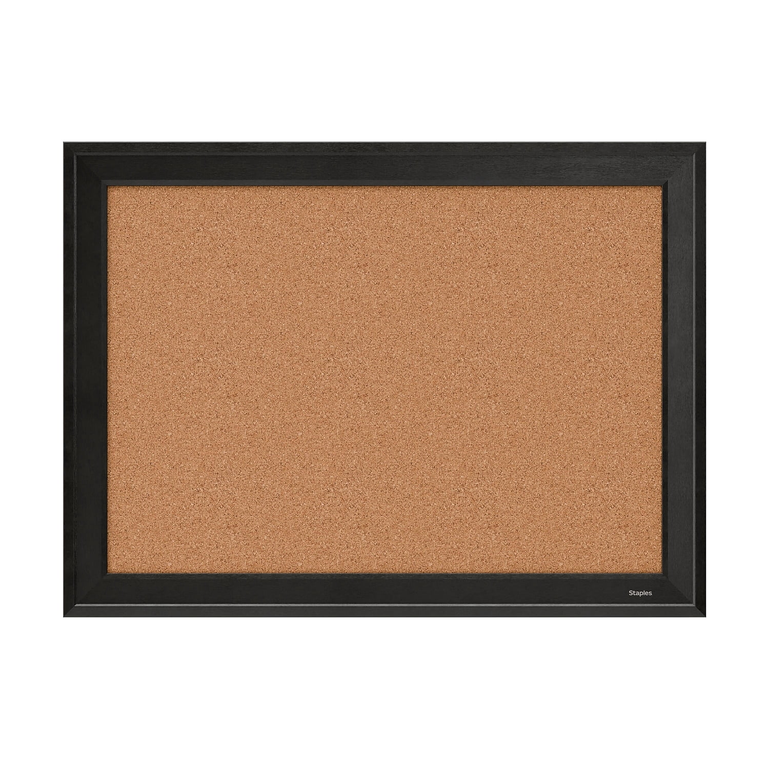 Staples Cork Bulletin Board Black Frame 23" x 17" (ST62835)