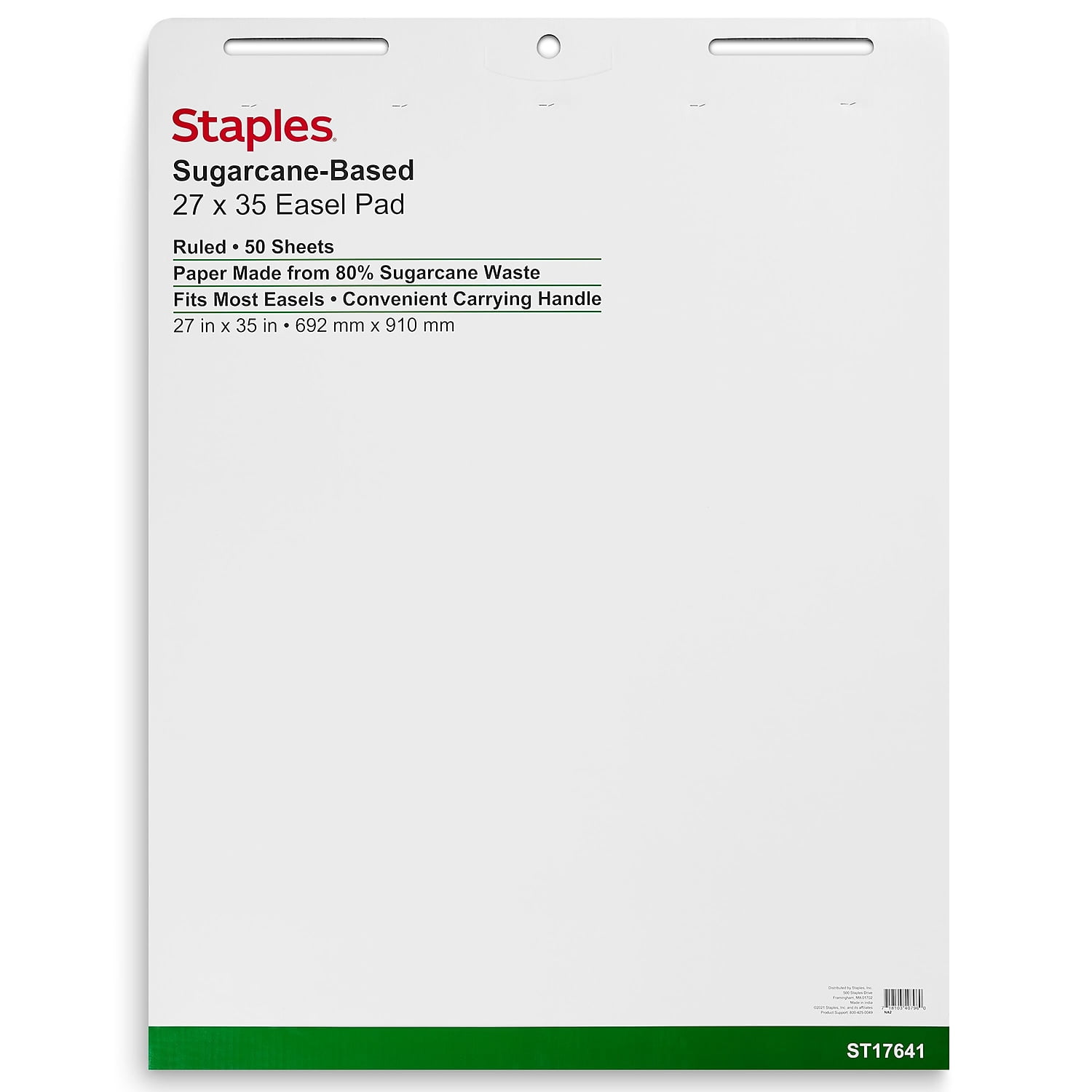 Staples Easel Pads 27" x 35" White 50 Sheets/Pad 4 Pads/Carton (ST17641)