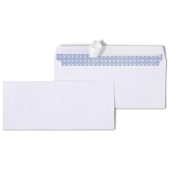 Staples Easy Close #10 Security-Tint Envelopes 100/Box (394057/19037) 50308