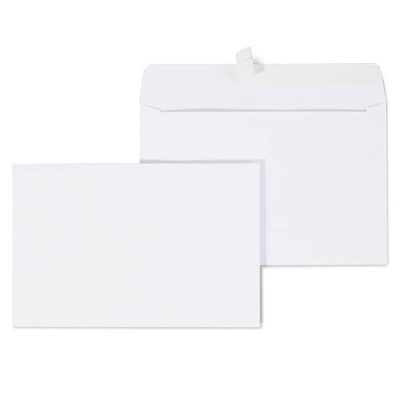 Staples EasyClose Booklet Envelopes 6" x 9" White 250/Box (SPL570225)