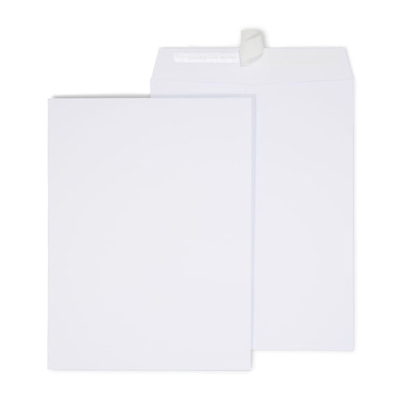 Staples EasyClose Catalog Envelopes 9"L x 12"H White 500/Carton ST479885N-CCVS