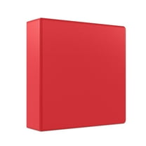 Staples Non-View Binder with Round Rings Red 3" 26589