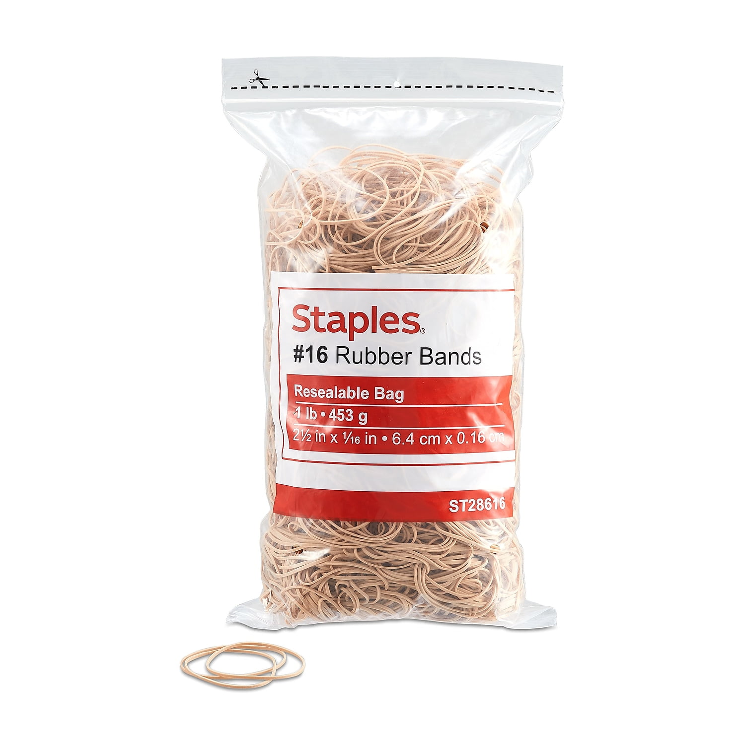 Staples Economy Rubber Bands Size #16 1 lb. 808576