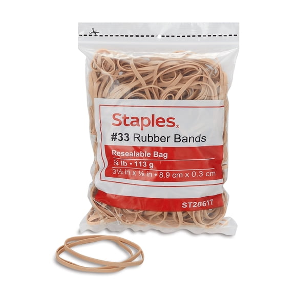 Staples Economy Rubber Bands Size #33 1/4 lb. 28617-CC