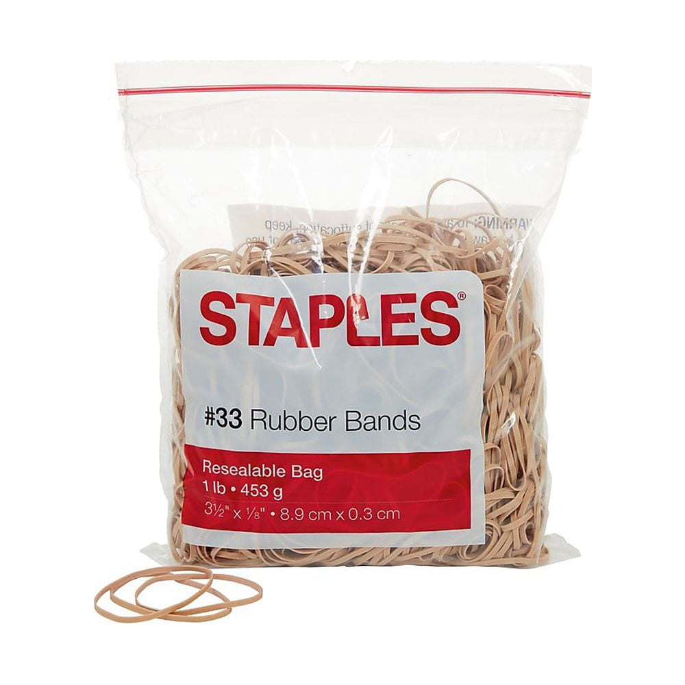 Staples Economy Rubber Bands Size #33 1 lb. 808634