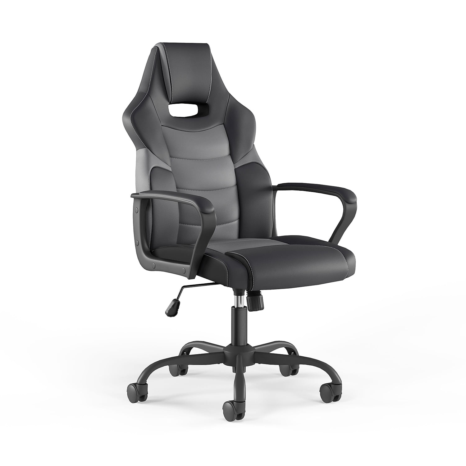 Free Shipping! Emerge Vector Luxura Faux Leather Gaming Chair, Black ...