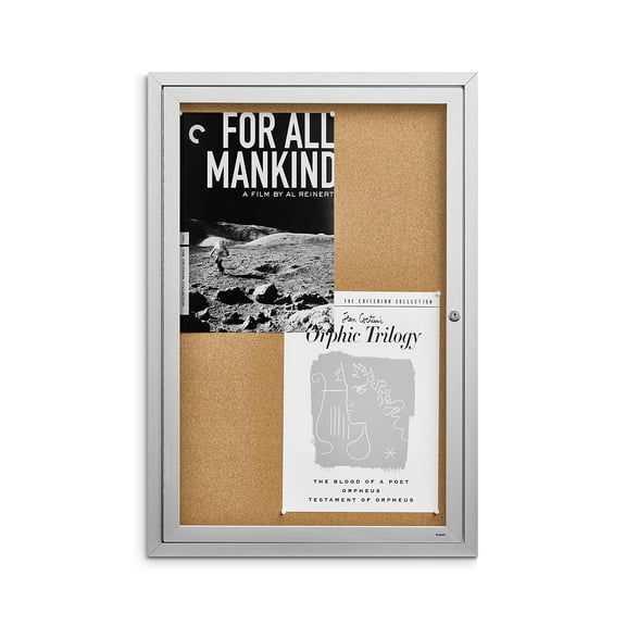 Staples Enclosed Cork Display Board Aluminum Frame 3' x 2' (ST61261)