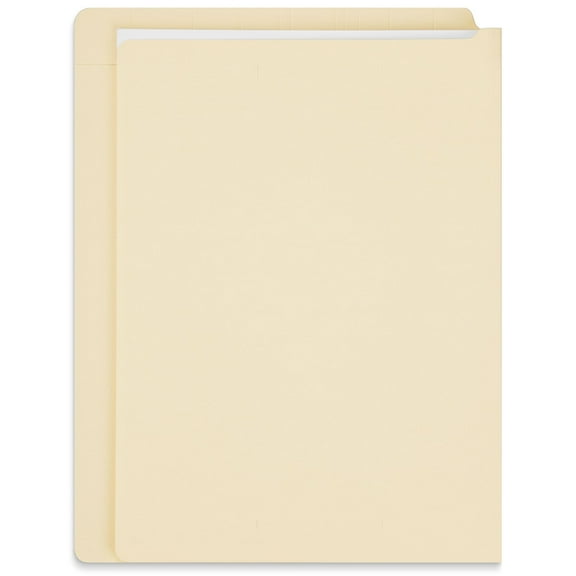 Staples End Tab File Folder Straight Cut Letter Size Manila Reinforced Tab 100/Box (ST62569)