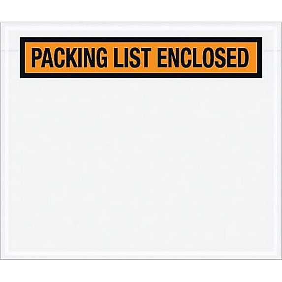 Staples Envelope 6 1/2" x 5" - Orange Panel Face "Packing List Enclosed" ENVPQ25