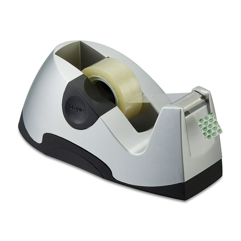 Staples Executive Desktop Tape Dispenser Silver Each (13566