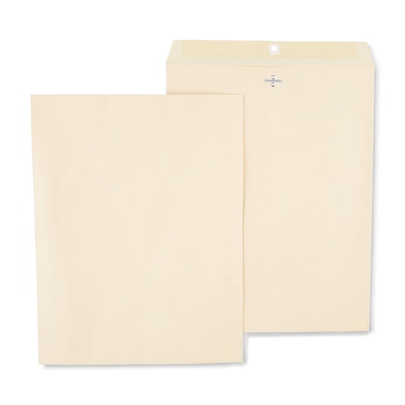 Staples Extra-Heavyweight Clasp & Moistenable Glue Catalog Envelopes 12" x 15.5" Beige 200/Carton