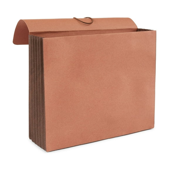 Staples Extra-Wide Standard Wallets 5-1/4" Expansion Letter Brown 2/PK (18937)