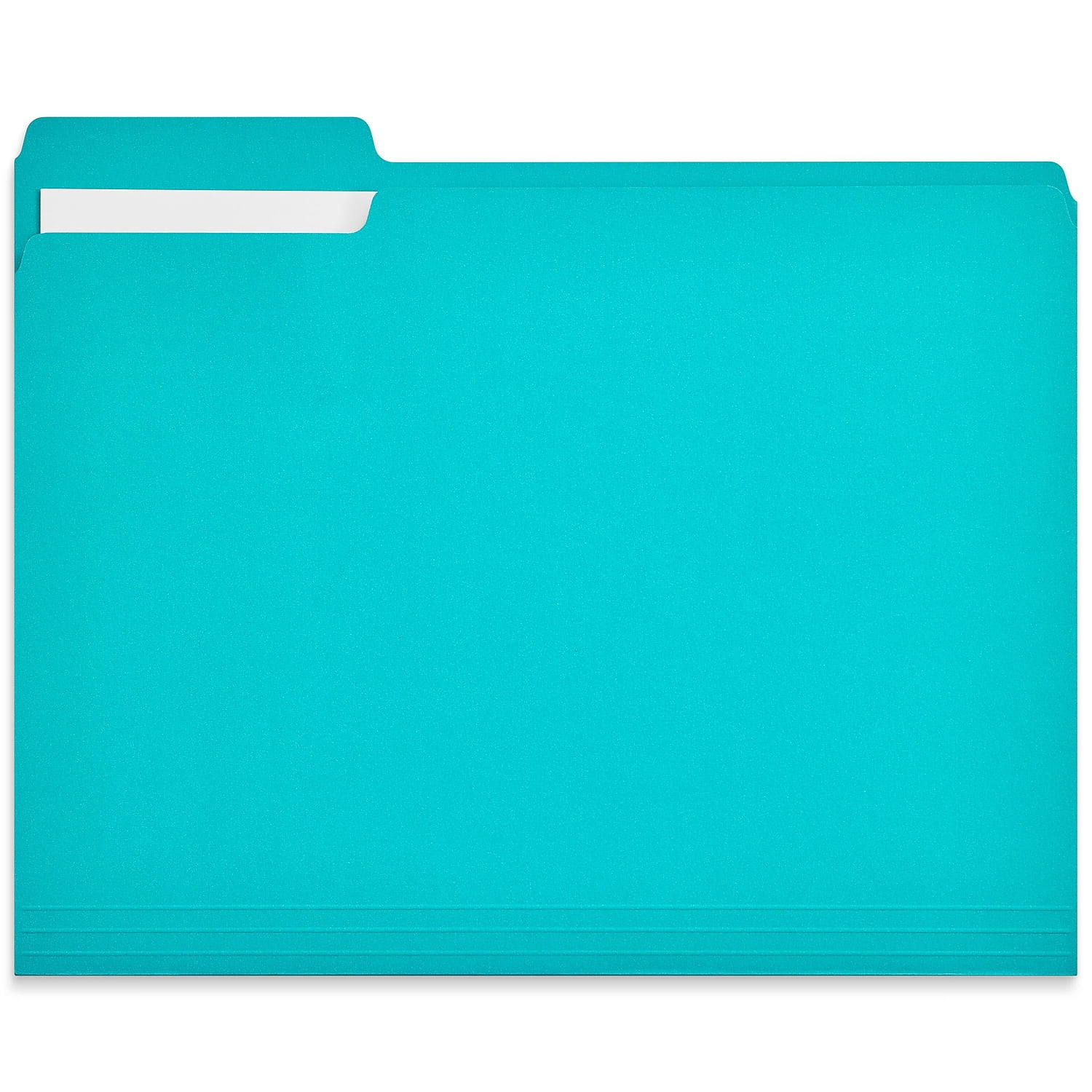 Stapled Folder Staples File Folder 1/3-Cut Tab Letter Size Teal 100/Box (ST62567 ...