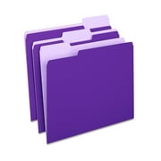 Staples File Folders 1/3-Cut Tab Letter Size Purple 100/Box (ST535559-CC)
