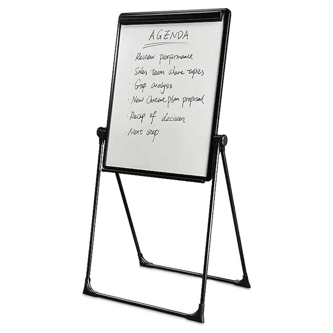 Black Melamine Double-Sided Freestanding Combo Easel with Tray