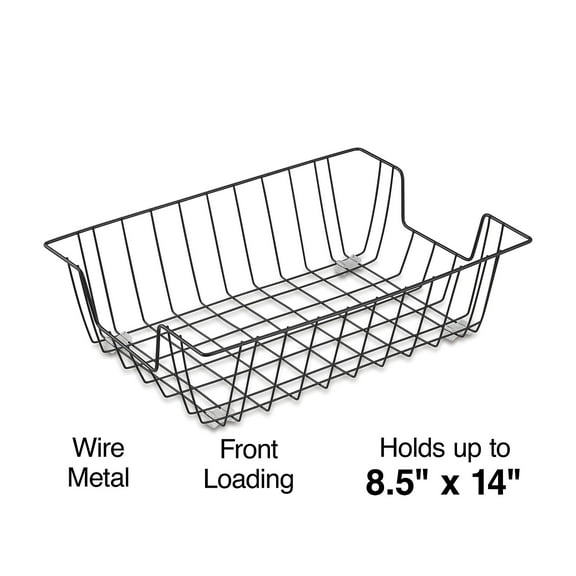Staples Front Loading Letter Tray Black Steel 3/Pack ST10484-CCVS