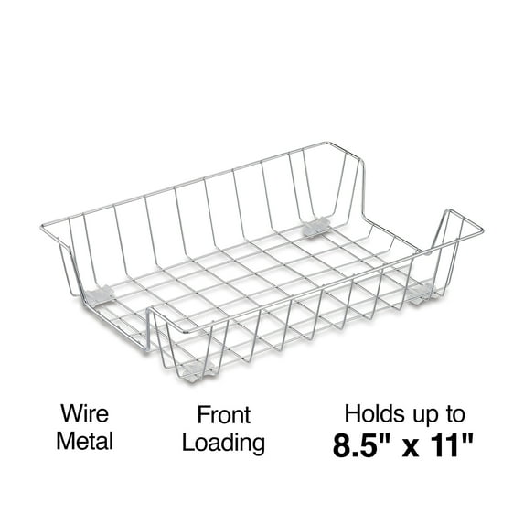 Staples Front Loading Letter Tray Chrome Steel 3/Pack ST10849-CCVS