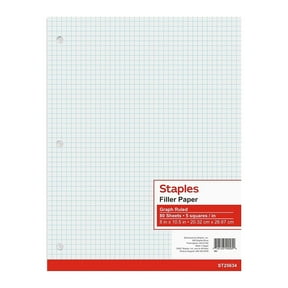 Pen+Gear Quad Filler Paper, Graph Ruled 4x4, 80 Sheets, 8