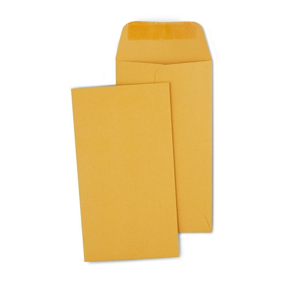 Staples Gummed #5 Currency Envelope 5.5" x 3.13" Brown 1000/Carton ST19851-CCVS