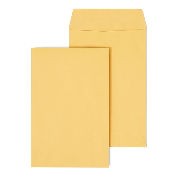 Staples Gummed Catalog Envelopes 6" x 9" Brown 200/Carton ST50262-CC
