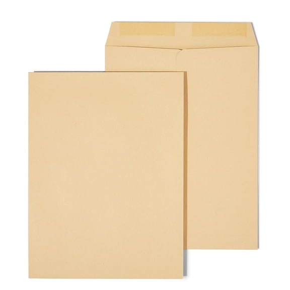 Staples Gummed Catalog Envelopes 9"L x 12"H Brown 100/Box (SPL194969) ST50190-CC