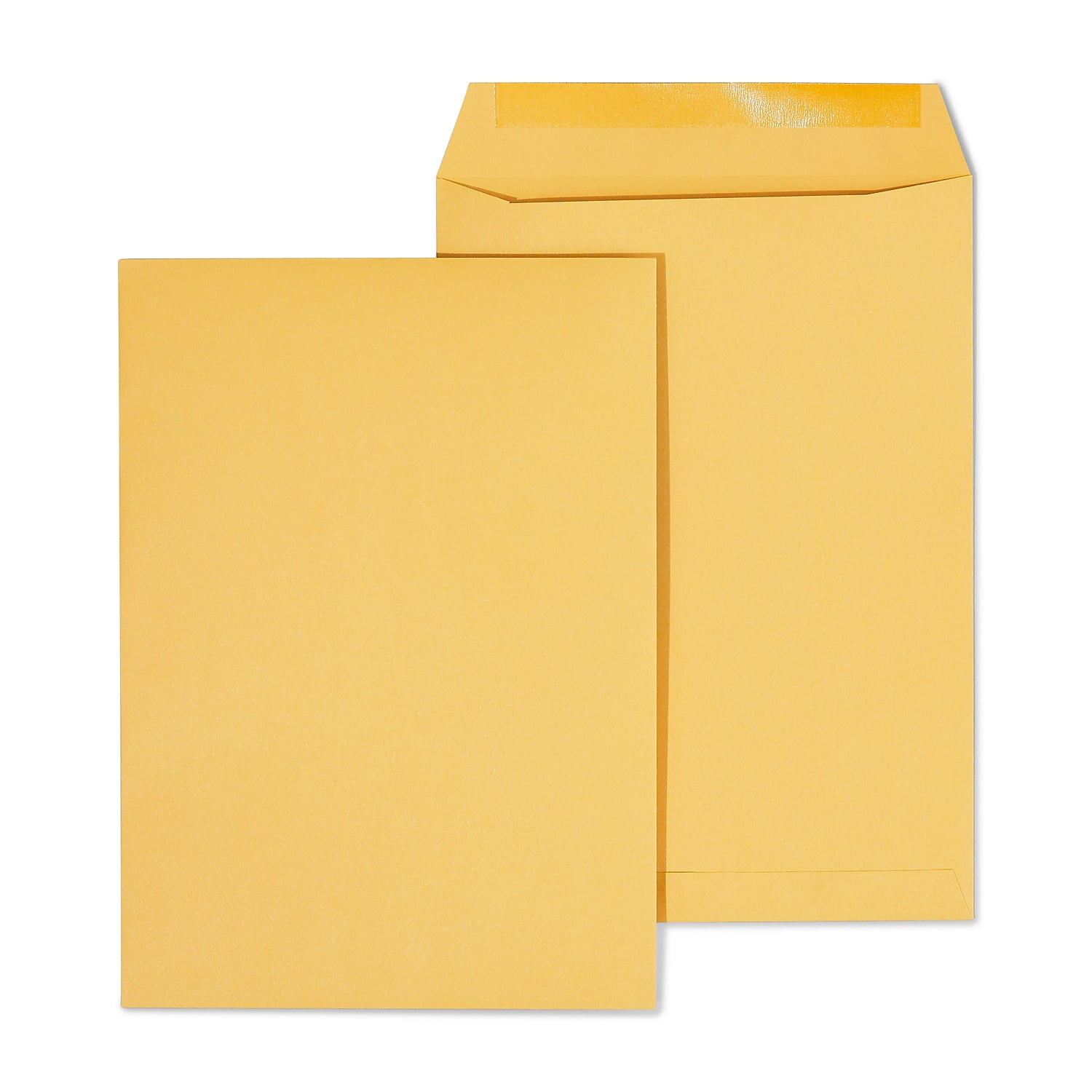 Staples Gummed Flap Kraft Envelope 7 1/2" x 10 1/2" Brown 100/BX 534719