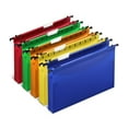 Staples Hanging File Folder 3.5" Expansion Letter Size Assorted 5/Pack