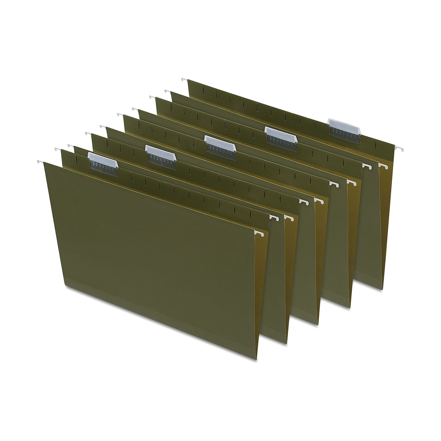 Staples Hanging File Folders 2" Expansion Legal Size Standard Green 25