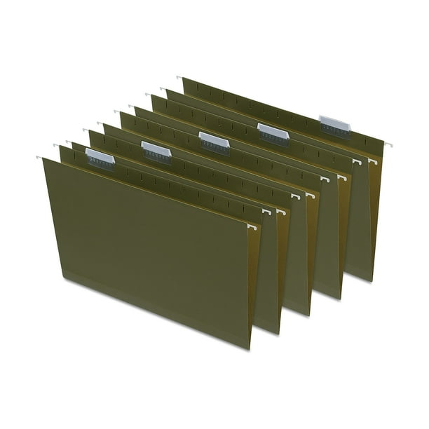 Staples Hanging File Folders 2" Expansion Legal Size Standard Green 25