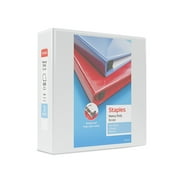 Staples Heavy Duty 3" 3-Ring View Binder White (24693) 82666