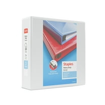 Staples Heavy Duty 3" 3-Ring View Binder White (24693) 82666