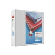 Staples Heavy Duty 4" 3-Ring View Binder White (24696) 82663