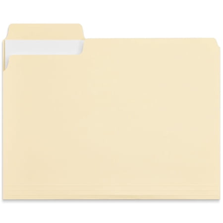 Staples Heavy Duty File Folder 1/3-Cut Tab Letter Size Manila 50/Box (ST62566)