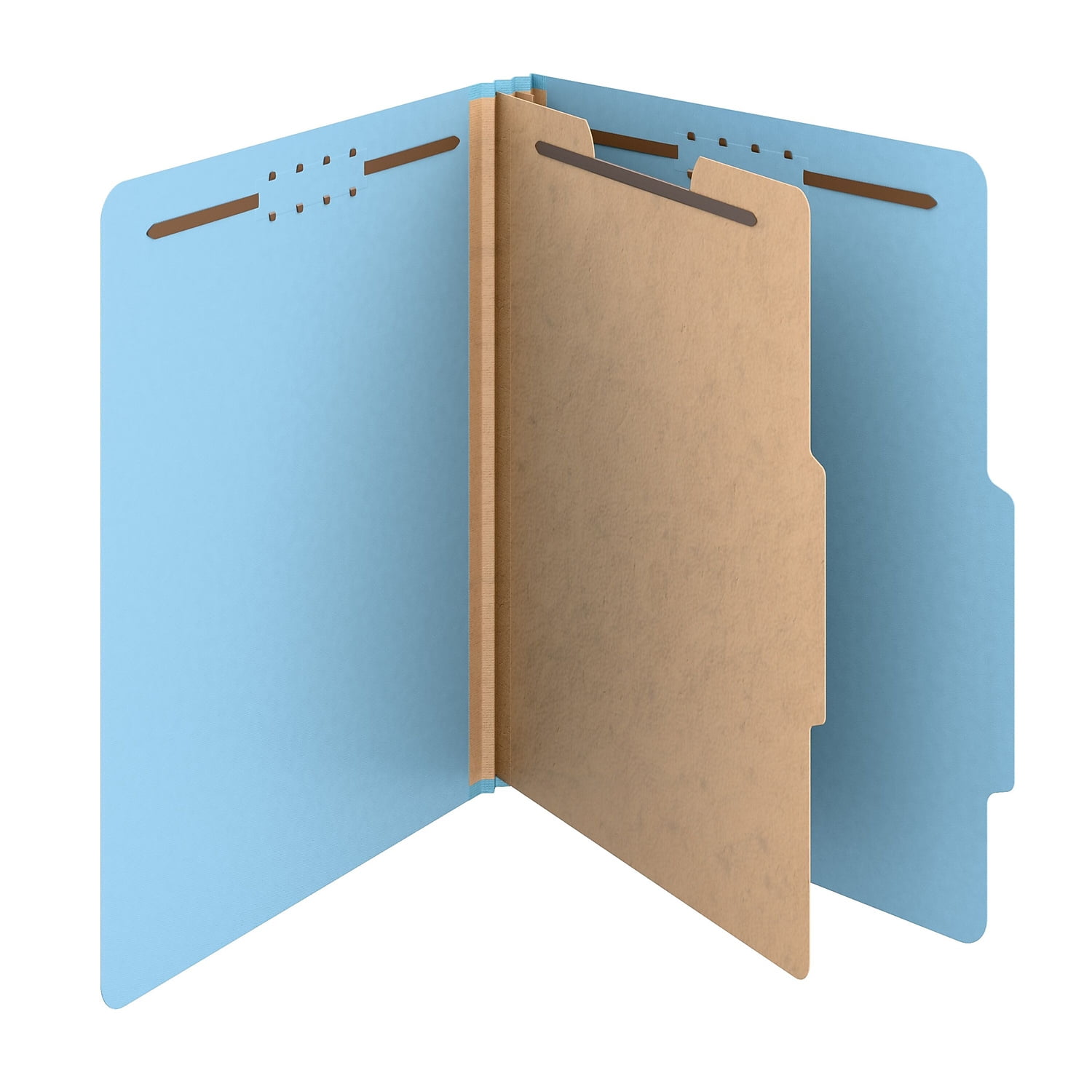 Stapled Folder Staples Heavy Duty Pressboard Classification Folder 1-Divider 2 ...