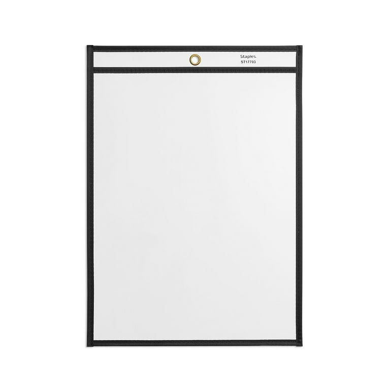 11x17 Binder Black Vinyl Panel with top opening pockets Featuring