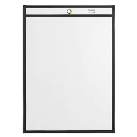 Staples Heavy Duty Stitched Job Ticket Holder 9" x 12" Clear 25/Pack (17703) ST17703-CC