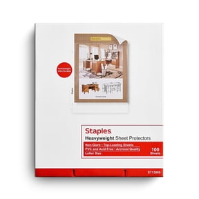 Staples Heavy Weight Sheet Protectors 8.5" x 11" Non-Glare 300/Carton ST13860-CCVS