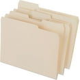 Staples Heavyweight File Folder, 1/3 Cut Tab, Letter Size, Manila, 50