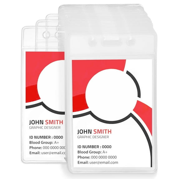 Staples ID Badge Holders 3-1/2" x 2-1/2" Vinyl Clear 50/Pack (37868-CC) 61308/37868