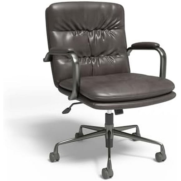 Staples Industria 3-40C Bonded Leather Swivel Manager Chair, Gray (95115)