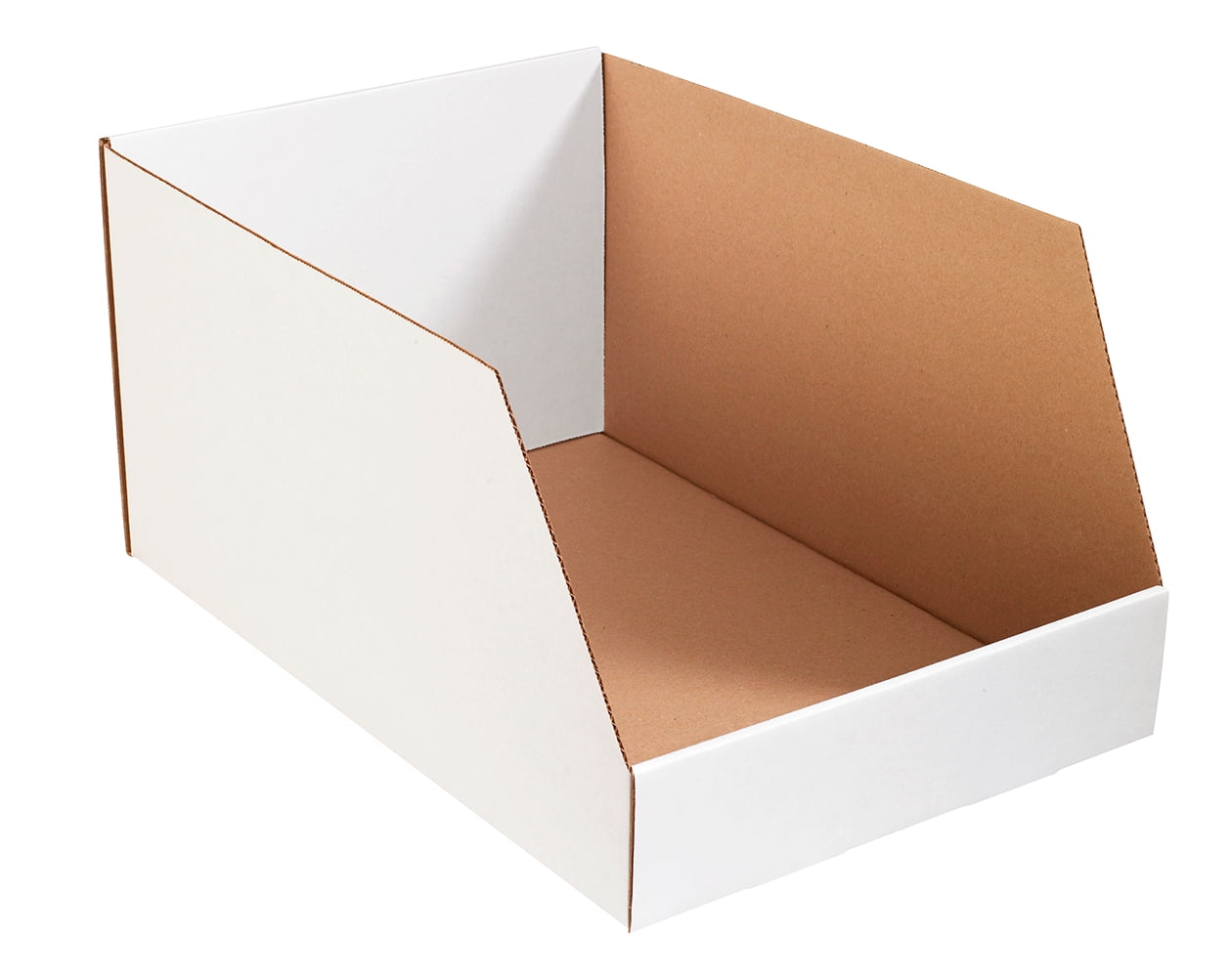 Staples Jumbo Open Top Bin Boxes 16" x 24" x 12" White 25/Bundle