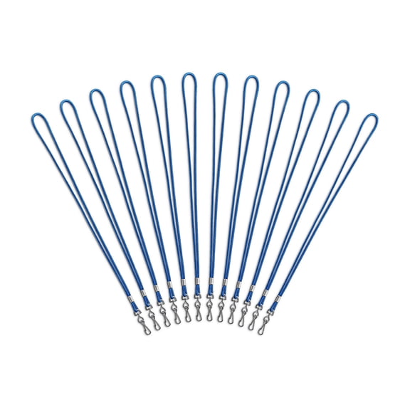 Staples Lanyards with Swivel Clip 36" Length Nylon Blue 12/Pack (18917)