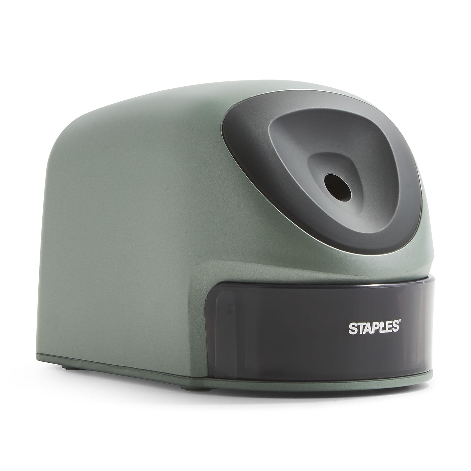 Gray and Black Electric Pencil Sharpener with Metal Blade