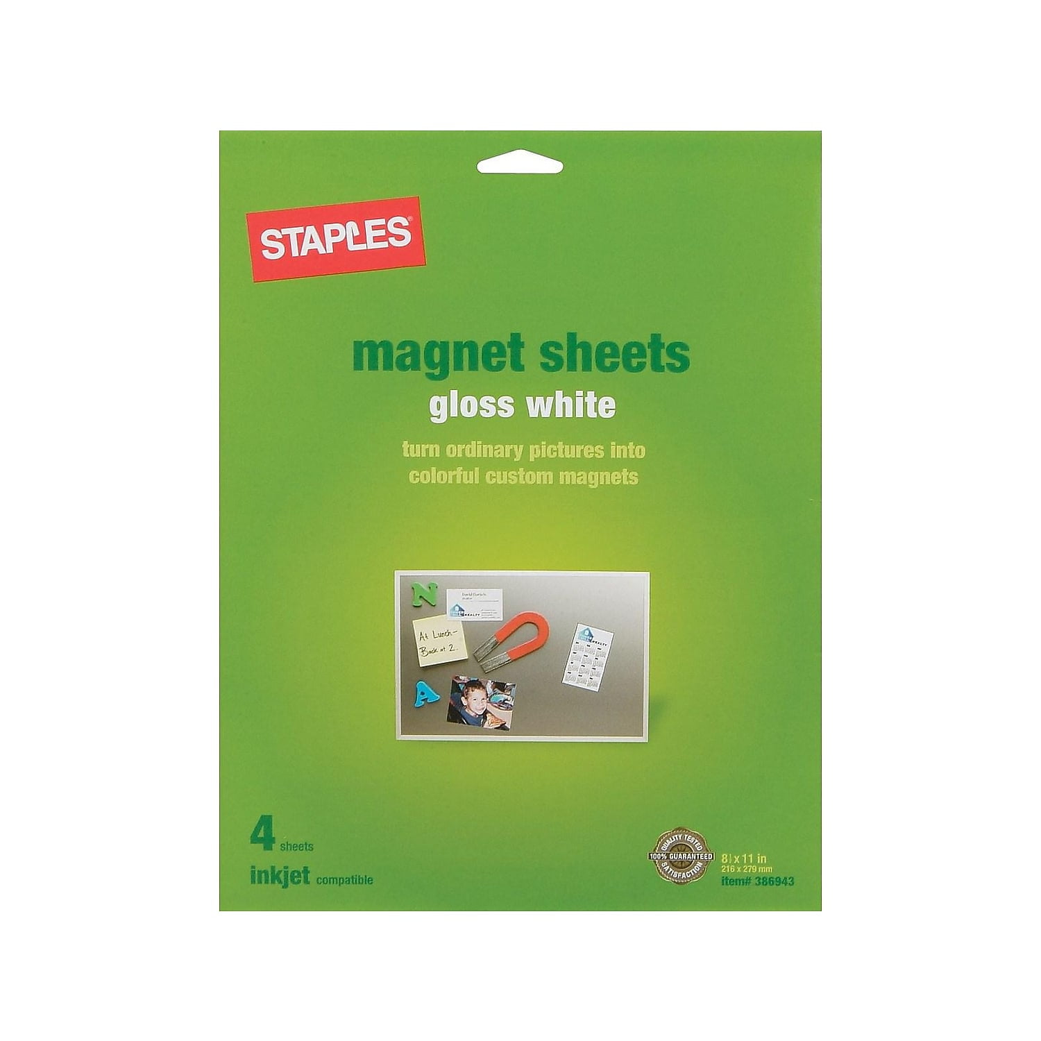 Printable Magnet Sheets, 8.5 x 11, White, 5/Pack - Supply Solutions